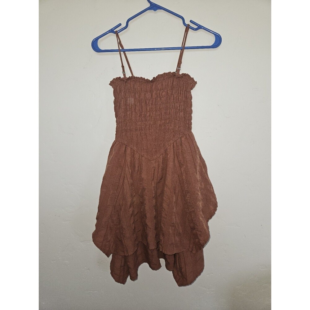 Wild Fable Spaghetti Strap Dress, Handkerchief Hem, Rust Colored, Size XS